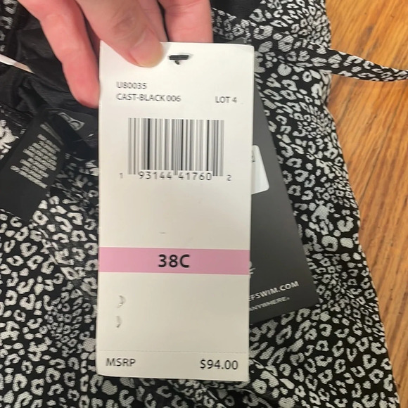 Coco Reef Current Printed Mesh Bra-Sized Tankini Top Swimsuit Cheetah 38D NWT - Picture 5 of 7